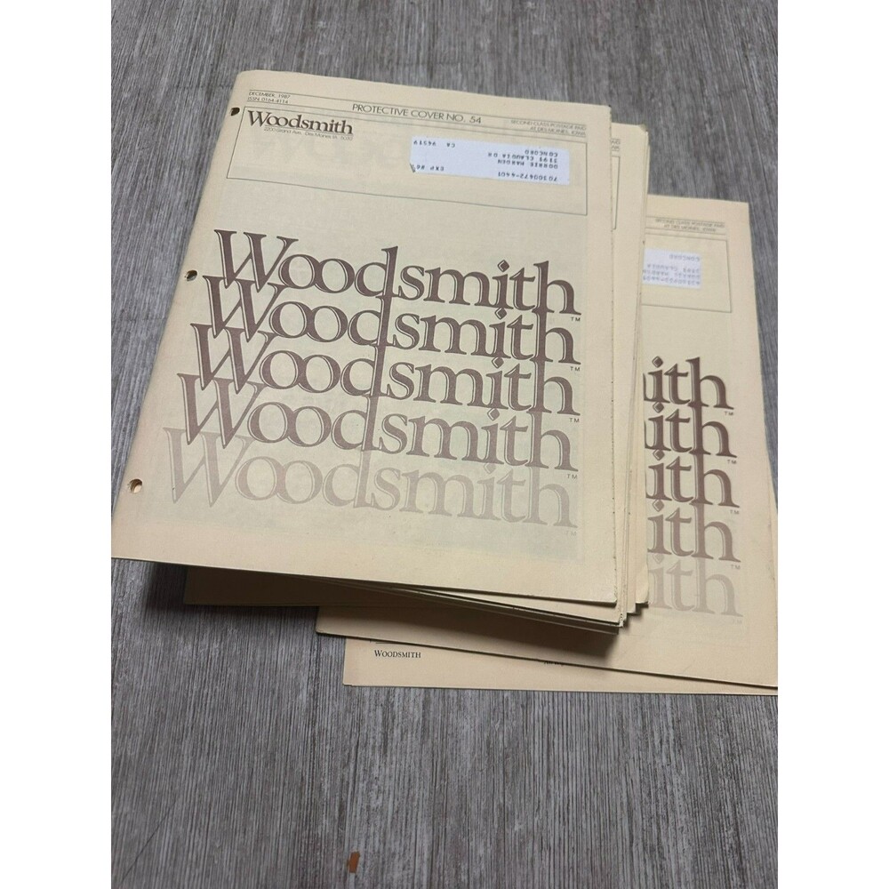 Lot of 18 Woodsmith Woodworking Magazines Issues 36-54 Vintage Nov 1984-Dec 1987